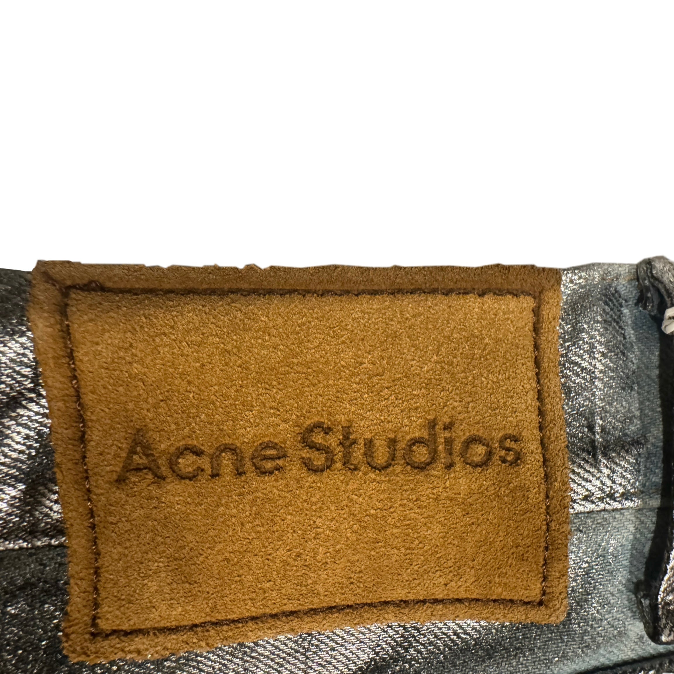 Acne Studios blue/Silver waxed denim Jeans