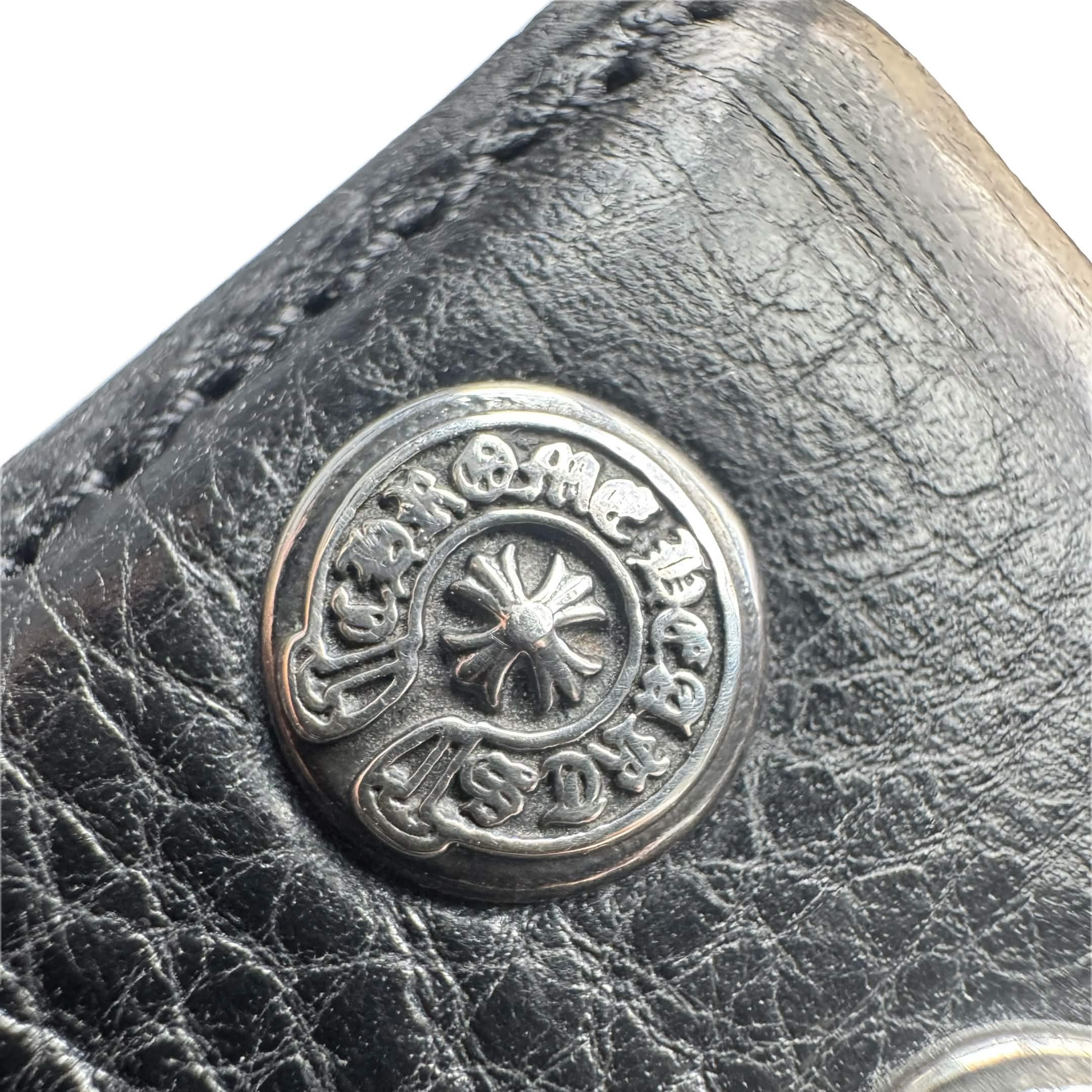 Chrome Hearts Black Leather Belt Strap