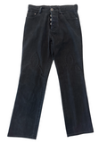 Chrome Hearts Vintage Fleur Knee Silver Plus Cross Denim Jeans