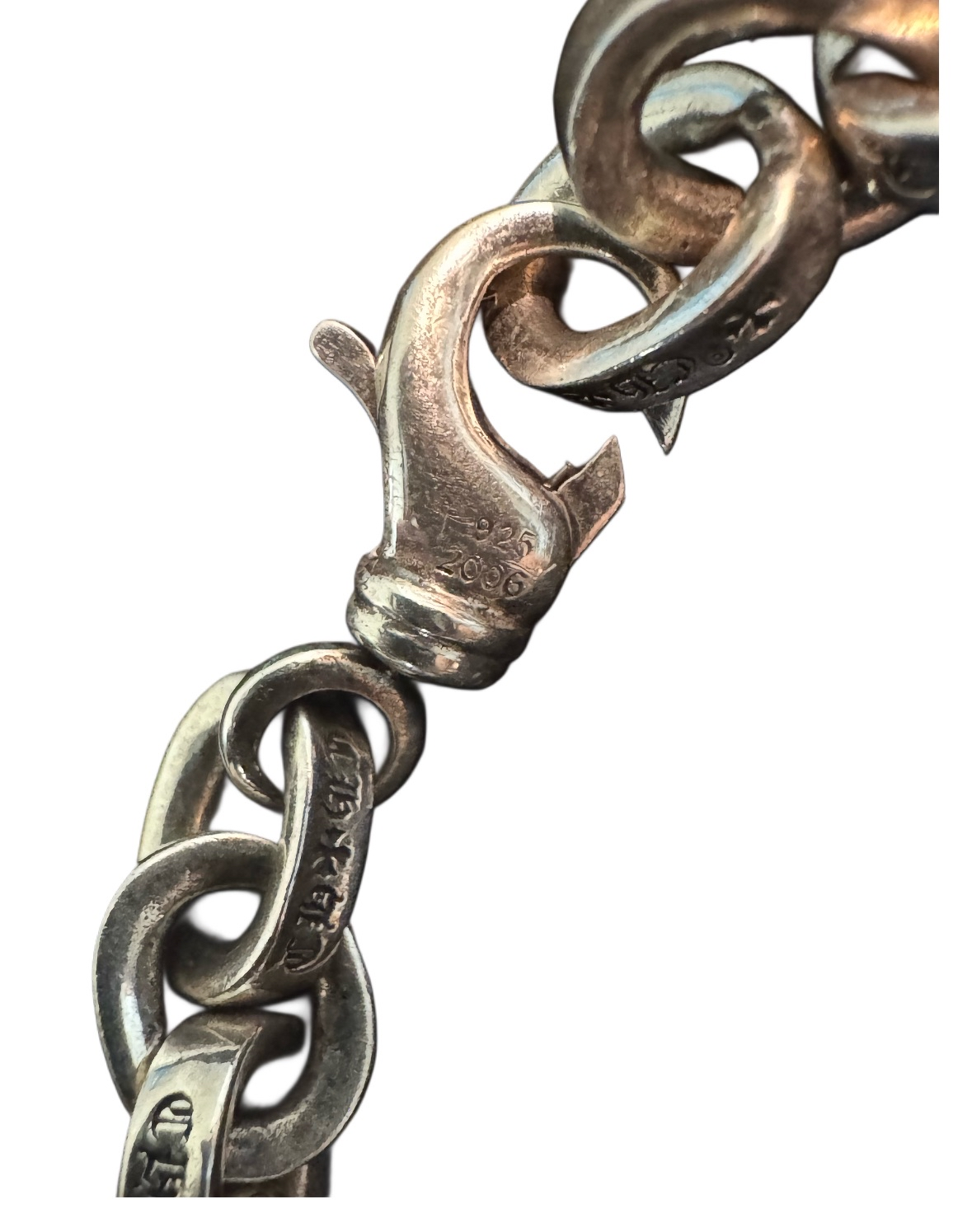 Chrome Hearts Large Paperchain Bracelet with Lobster Clasp 7IN