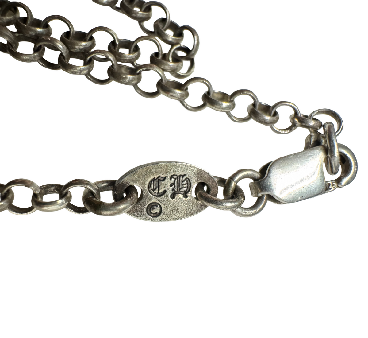 Chrome Hearts Diamond Safety Pin Necklace 22 IN