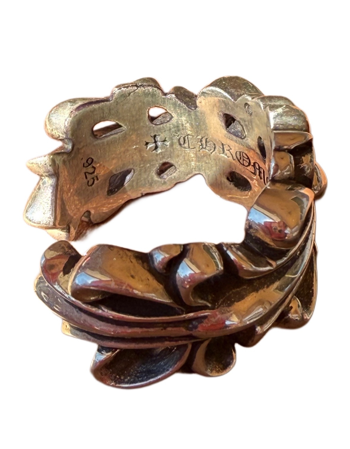 Chrome Hearts Silver Double Floral Ring