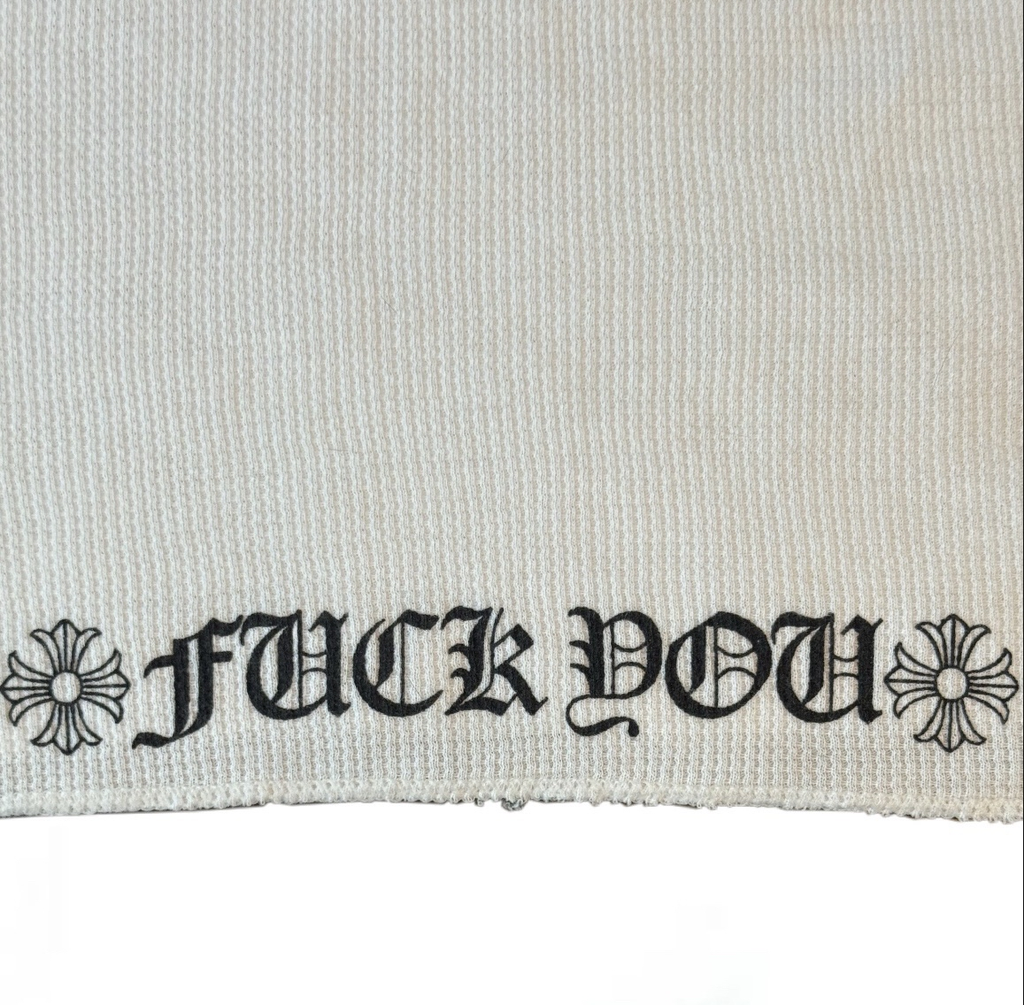 Vintage Chrome Hearts Waffle-knit Thermal Floral Long-sleeve