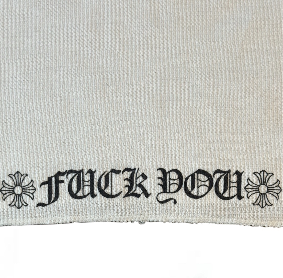 Vintage Chrome Hearts Waffle-knit Thermal Floral Long-sleeve