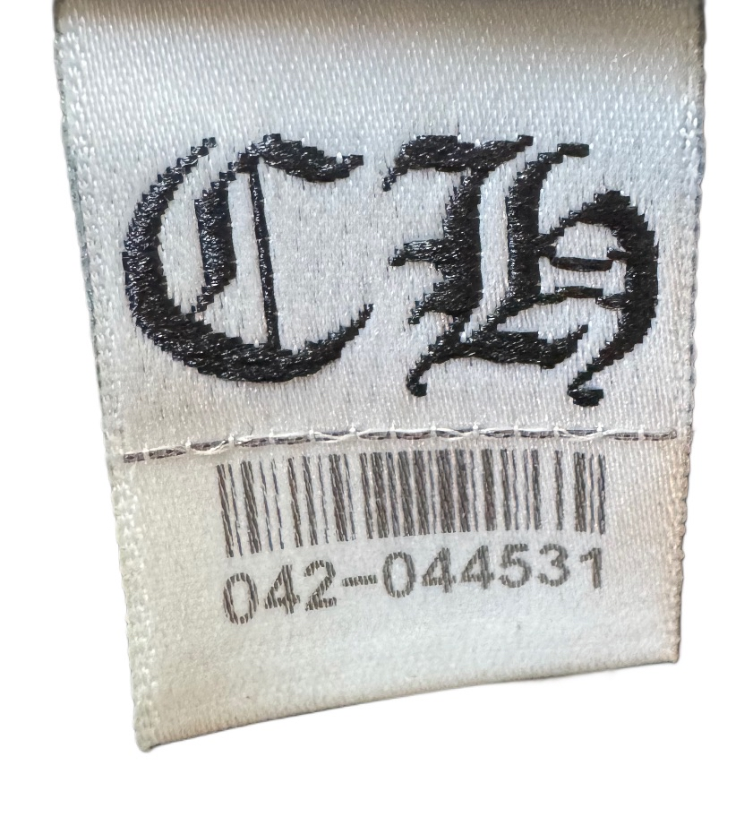 Chrome Hearts White Pony Hair Cemetery Cross Patch on Black Trucker Hat