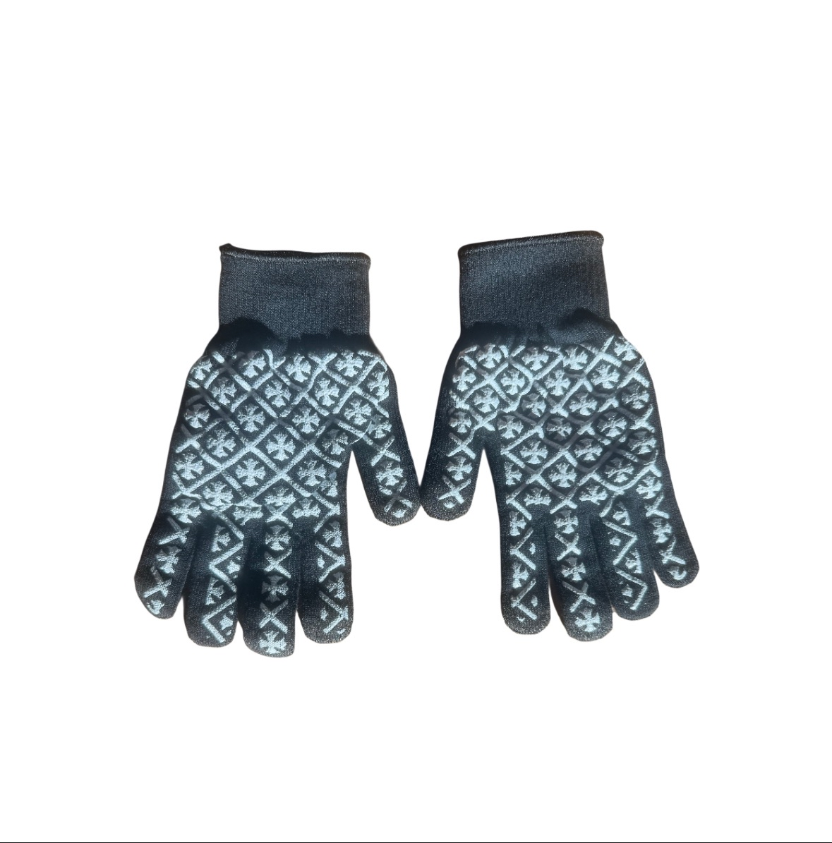 Chrome Hearts White on Black Gloves
