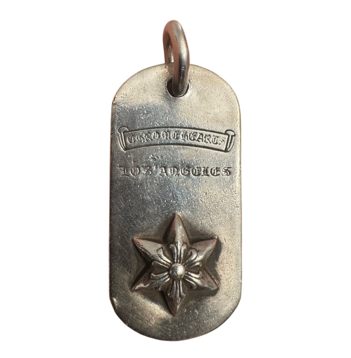 Chrome Hearts Silver Los Angeles Dog Tag Pendant