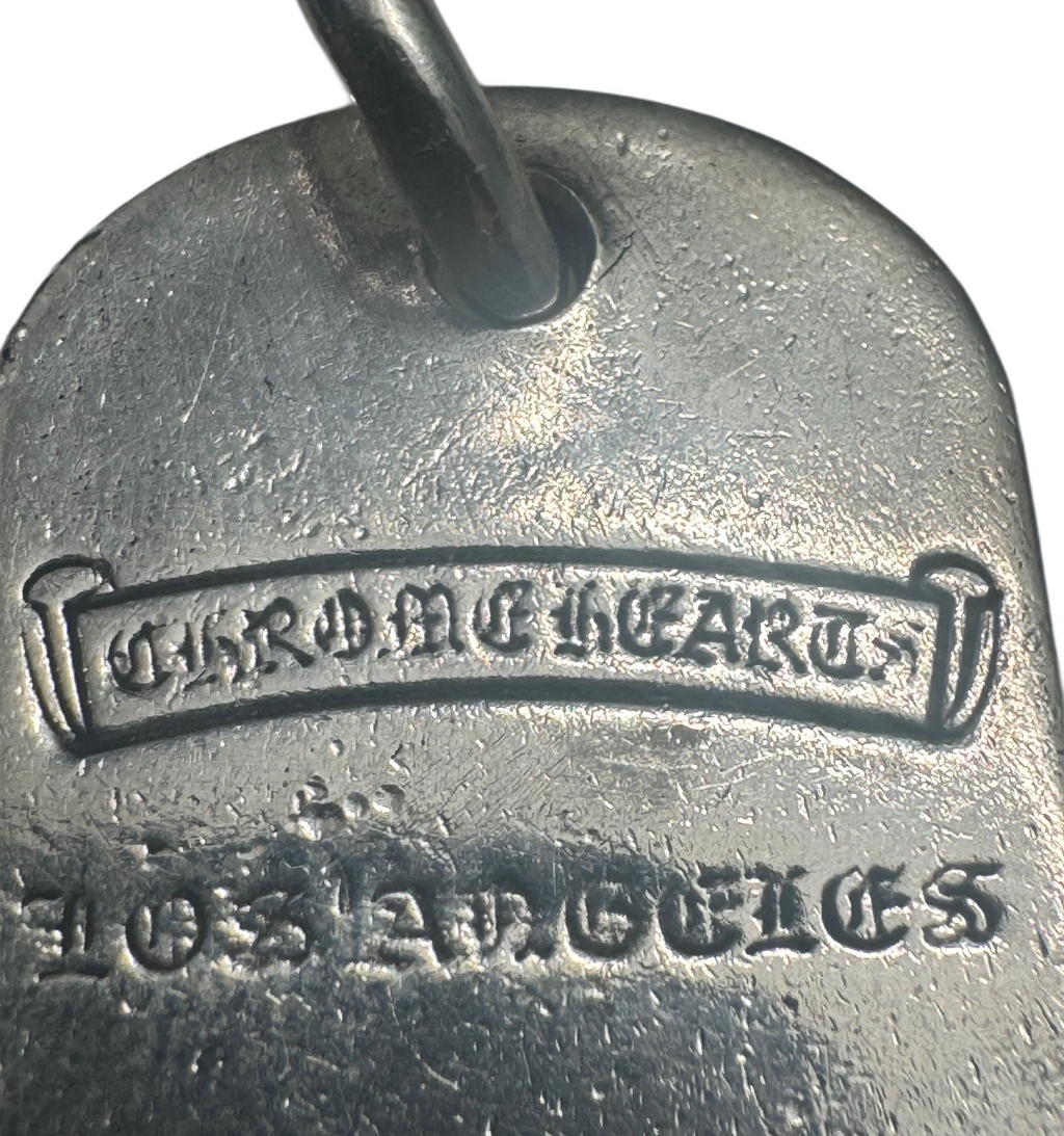 Chrome Hearts Silver Los Angeles Dog Tag Pendant