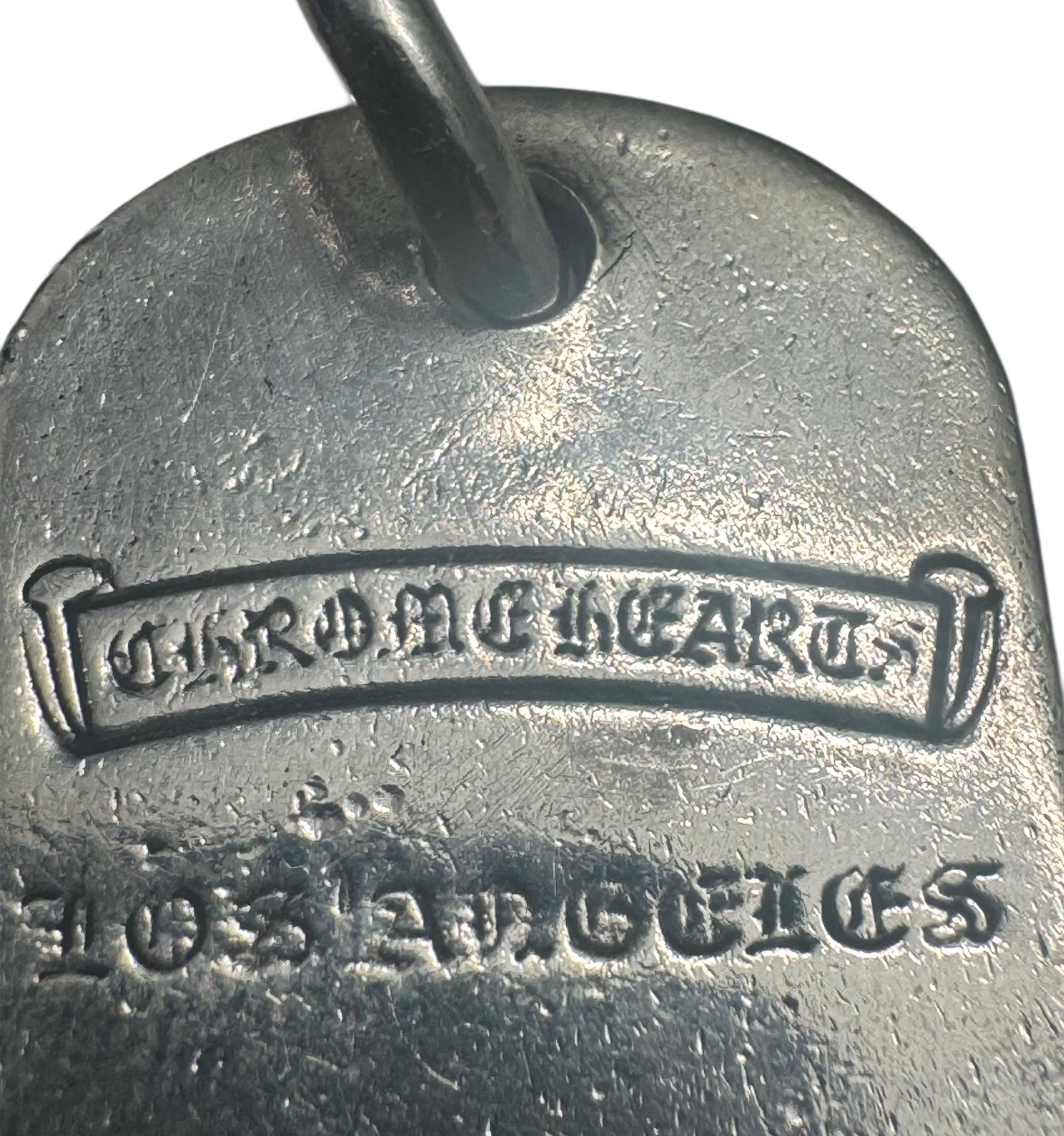 Chrome Hearts Silver Los Angeles Dog Tag Pendant