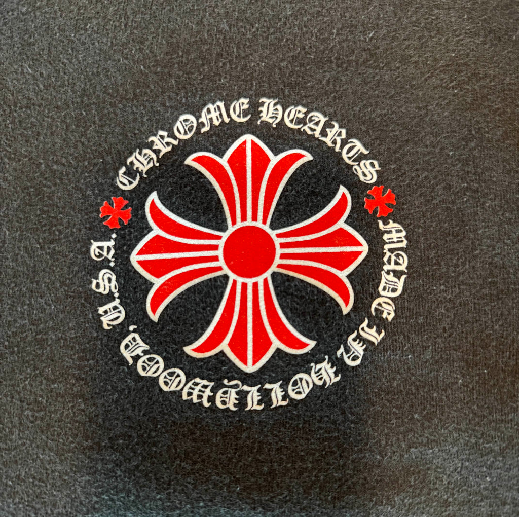 Chrome Hearts Plus Logo Hoodie Black Red