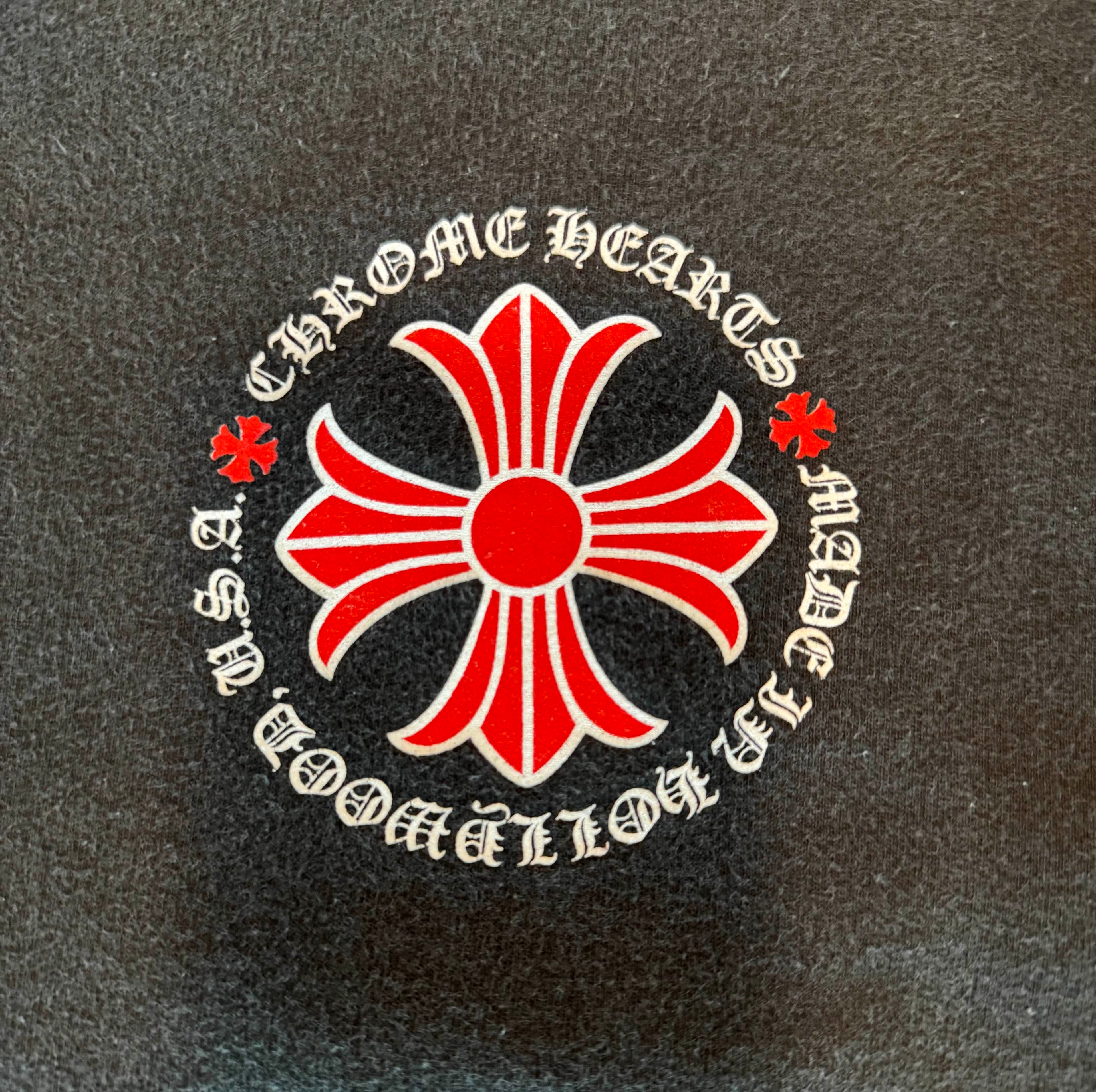 Chrome Hearts Plus Logo Hoodie Black Red