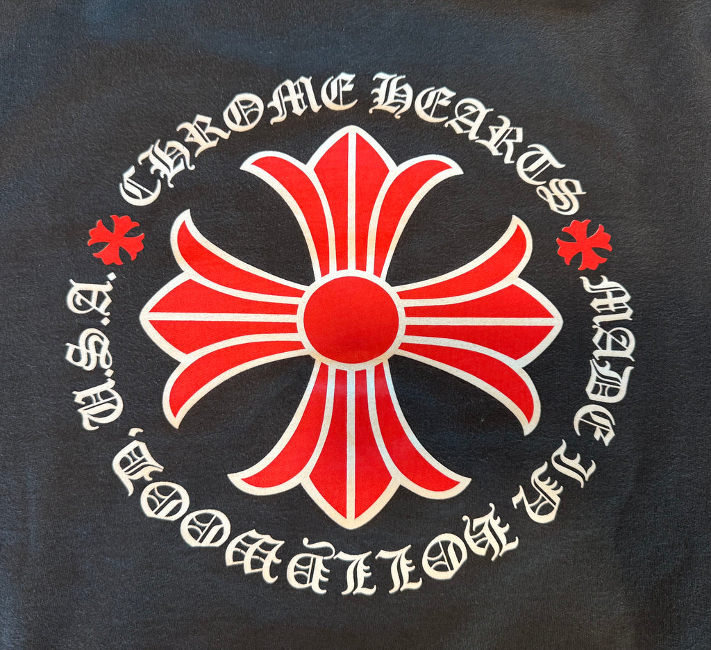 Chrome Hearts Plus Logo Hoodie Black Red