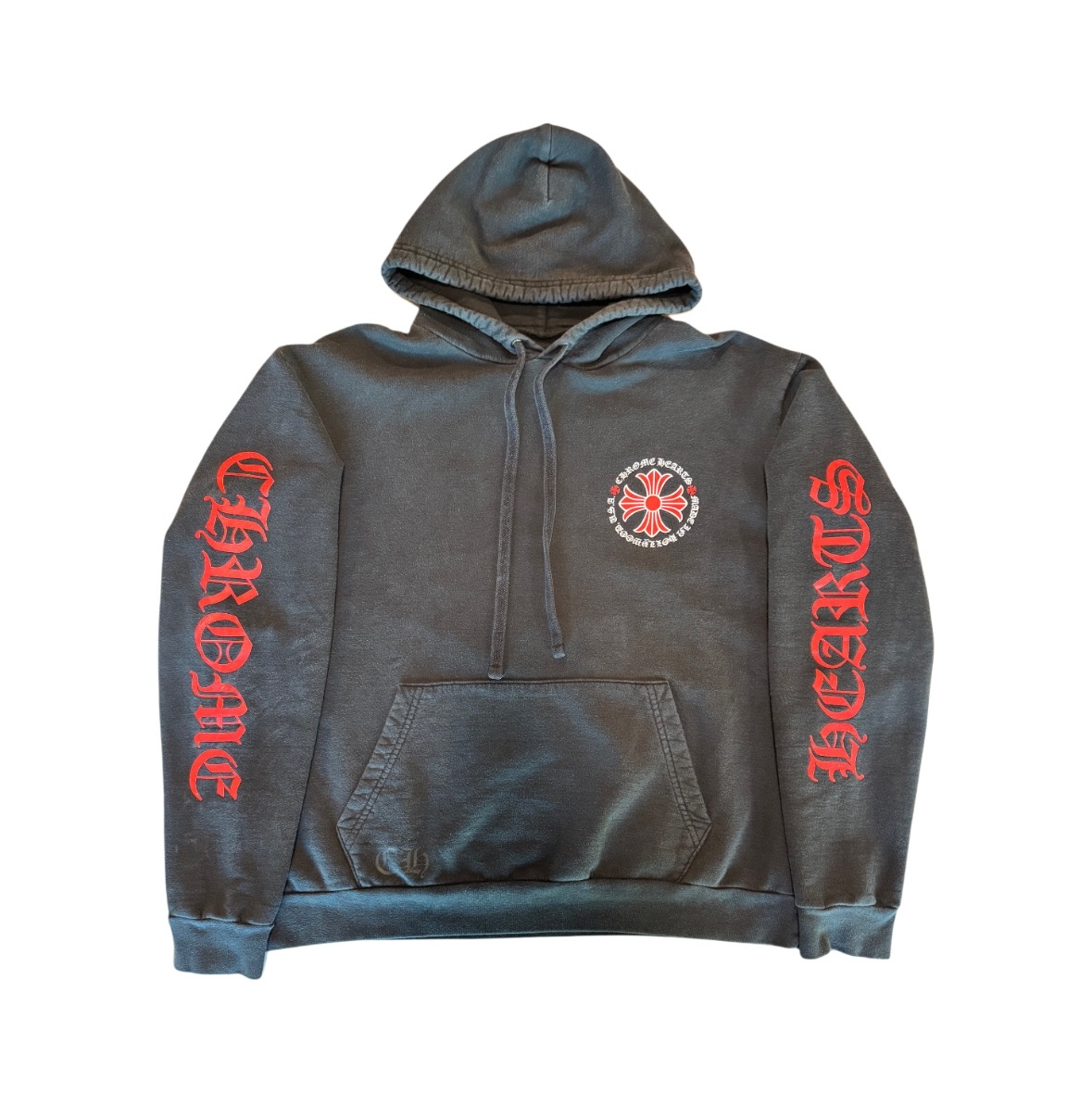 Chrome Hearts Plus Logo Hoodie Black Red