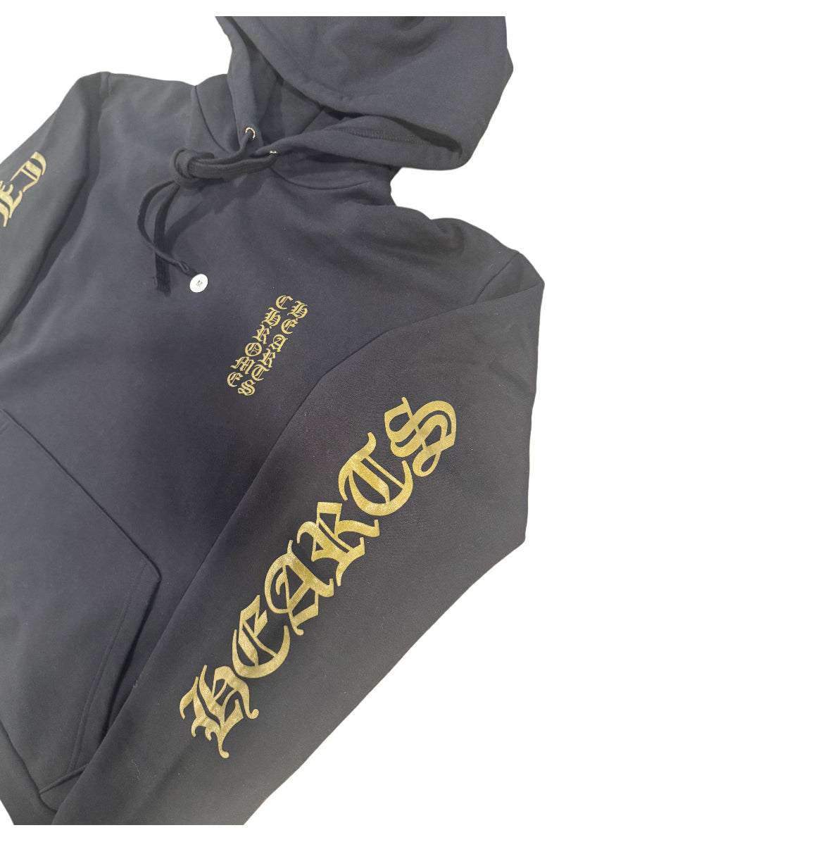 Chrome Heart Black with brown Vertical Logo Hoodie