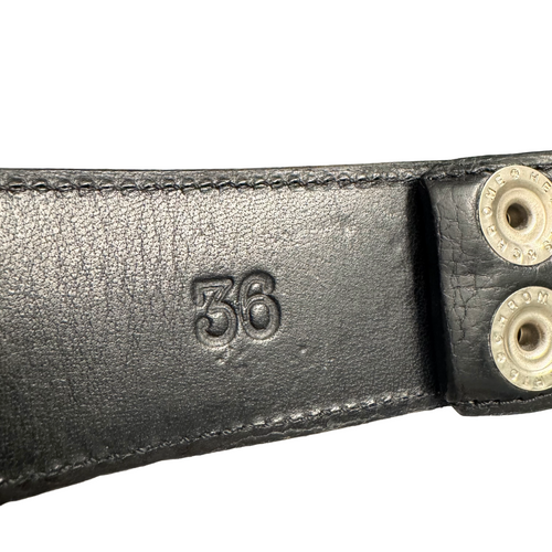 Chrome Hearts Black Leather Belt Strap