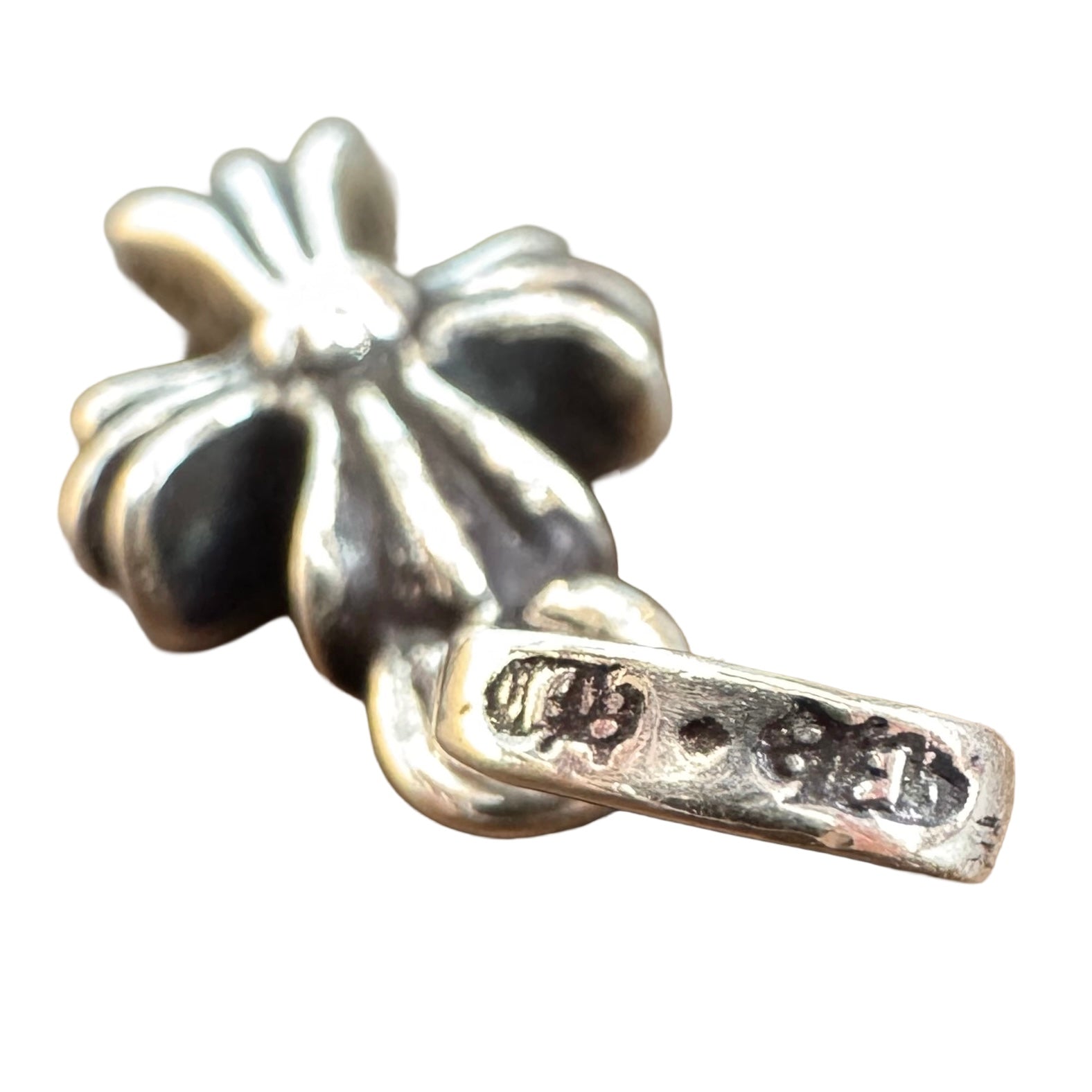 Chrome Hearts Silver babyfat With Pave set diamonds