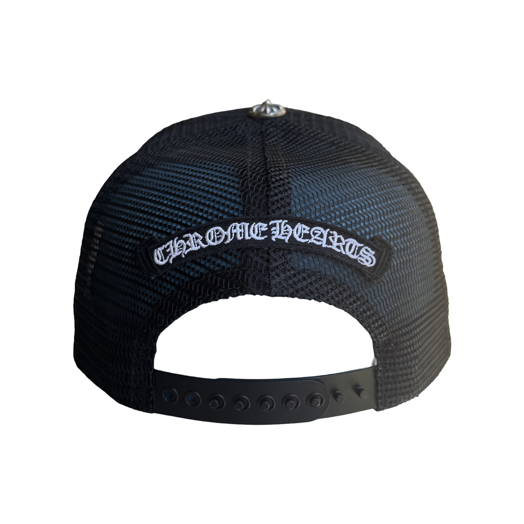 Chrome Hearts Black on Black Cemetery Trucker Hat