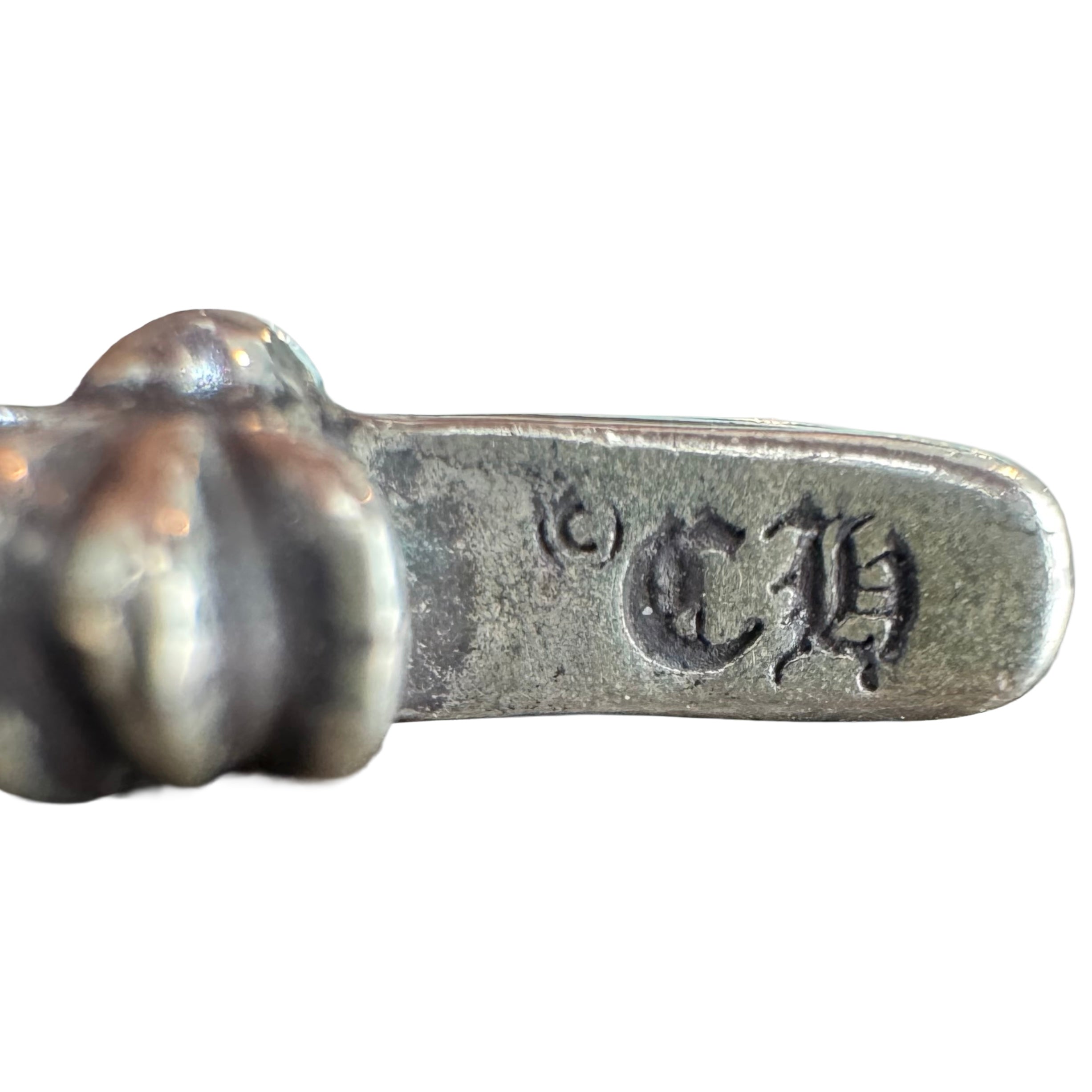 Chrome Hearts Silver babyfat With Pave set diamonds