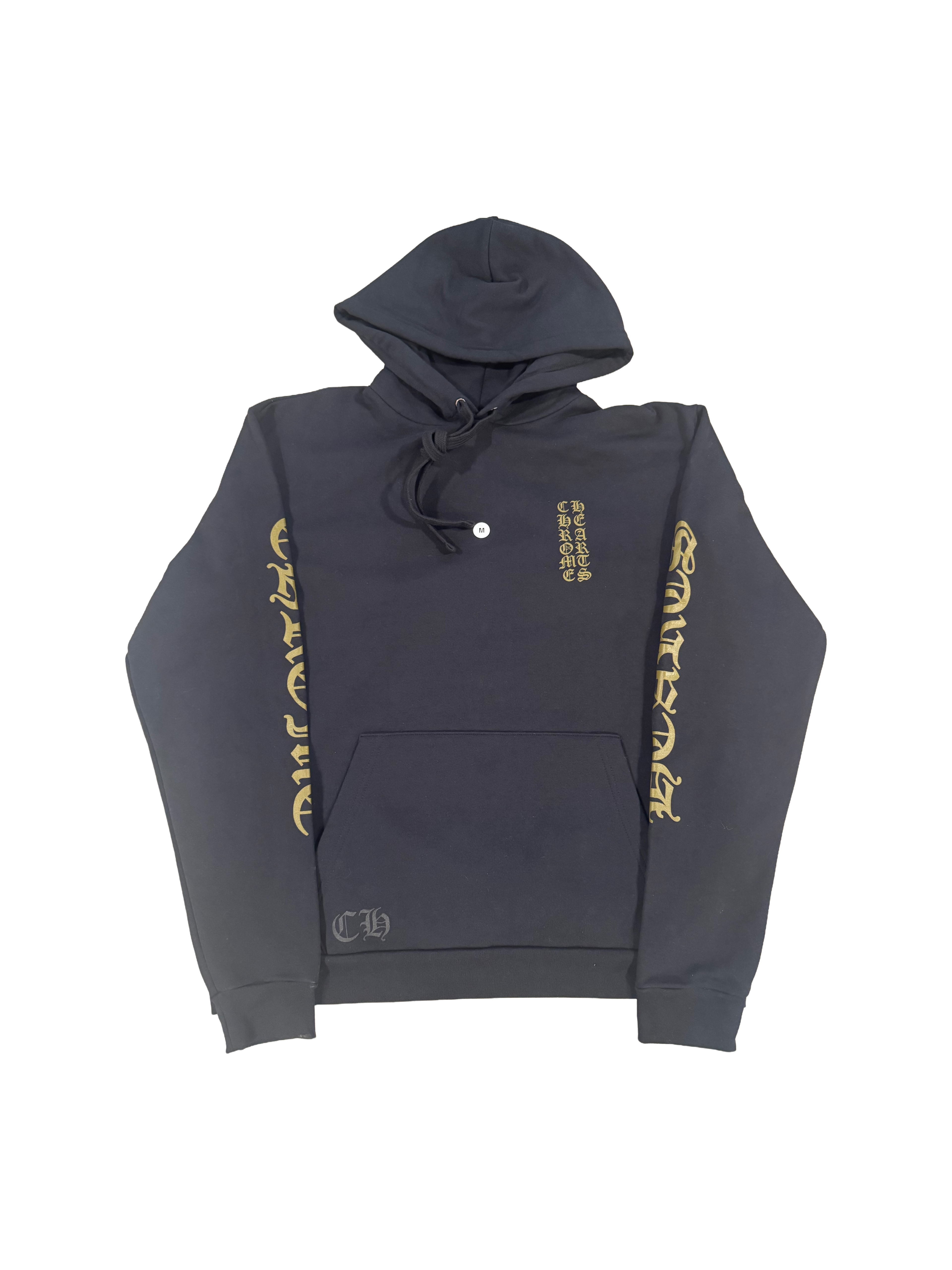 Chrome Heart Black with brown Vertical Logo Hoodie