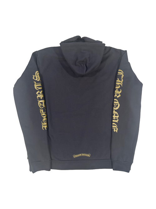 Chrome Heart Black with brown Vertical Logo Hoodie