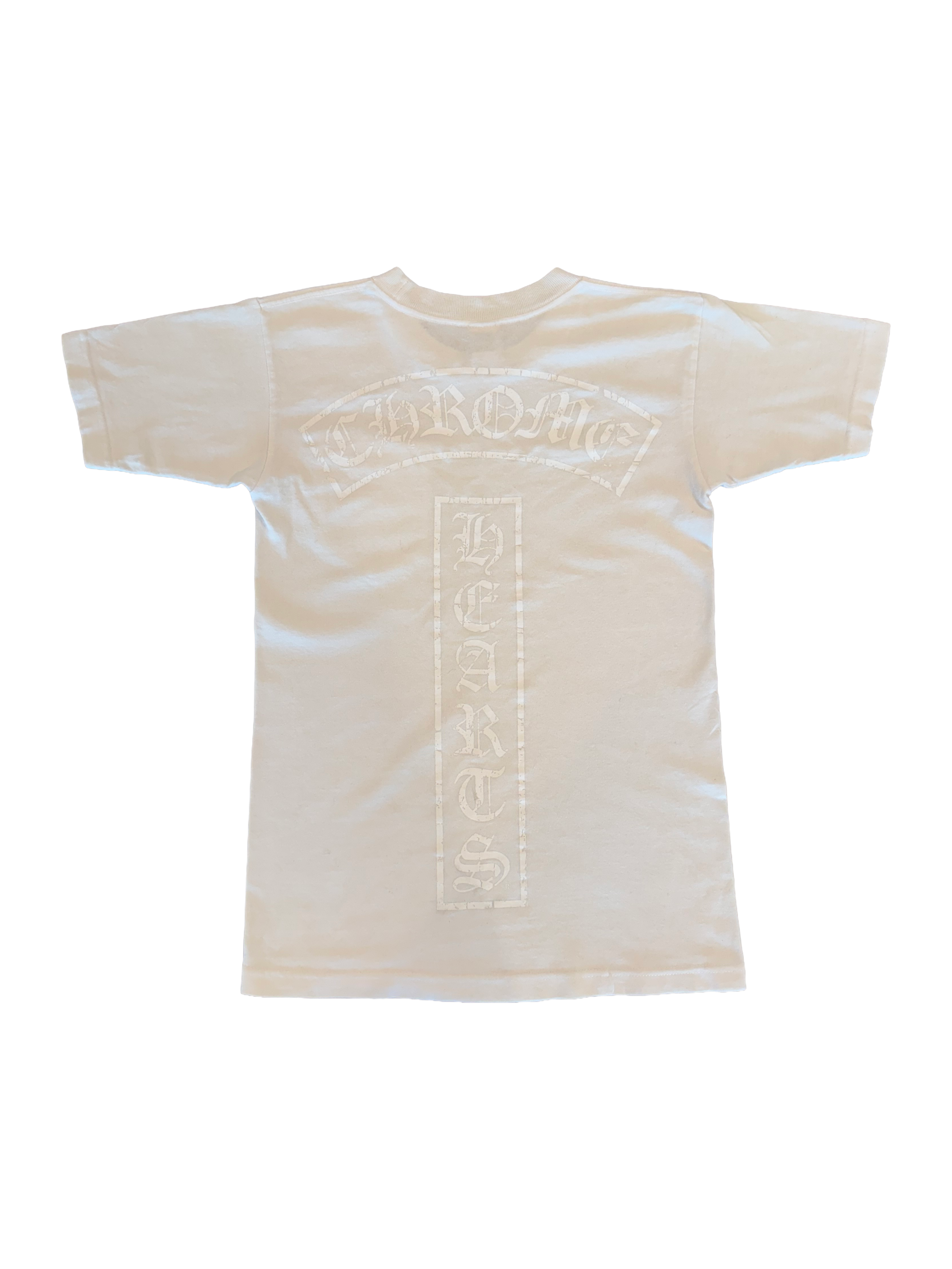 Vintage Chrome Hearts White Tee With White T-bar Print