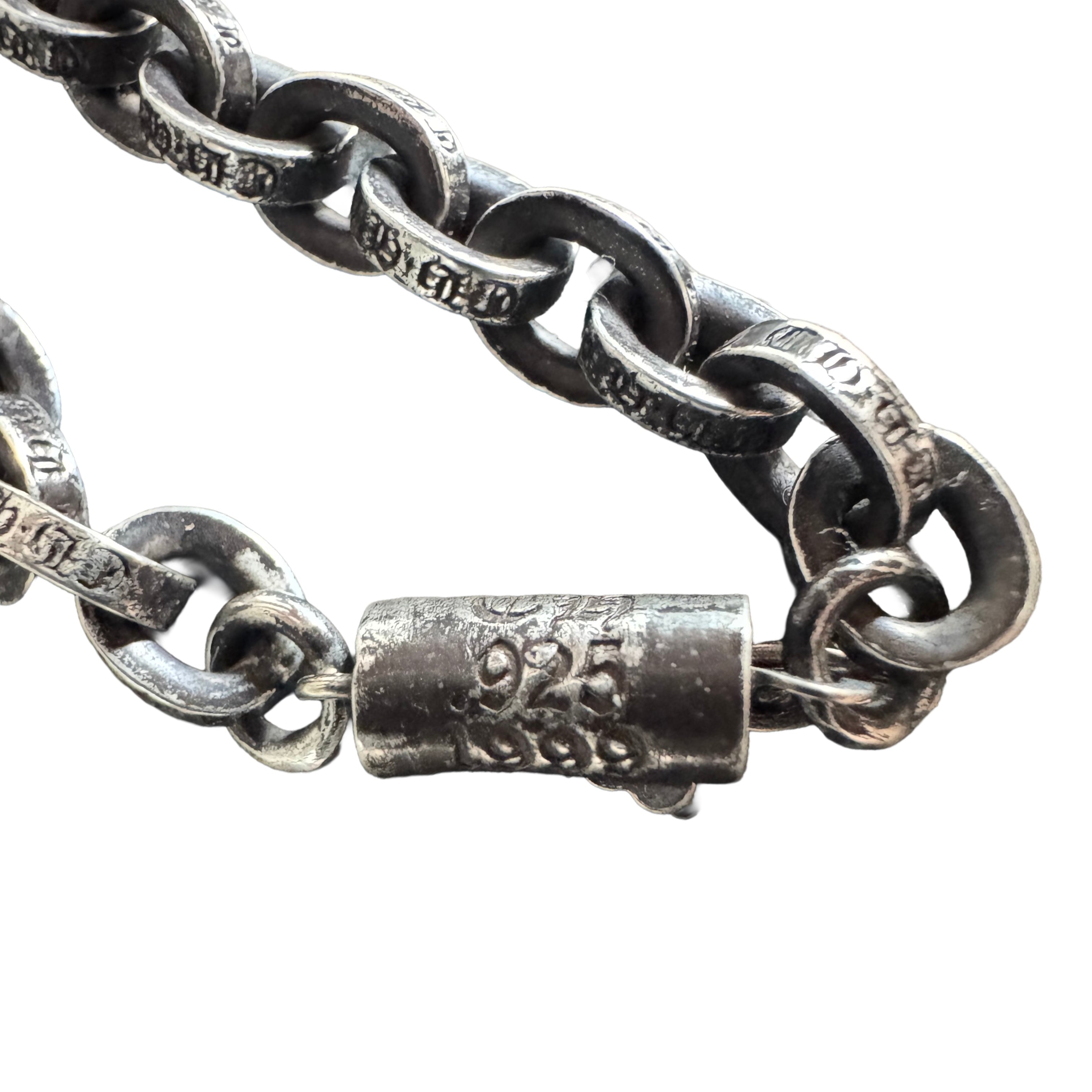 Chrome Hearts Silver Paper Chain Bracelet (7 Inch)
