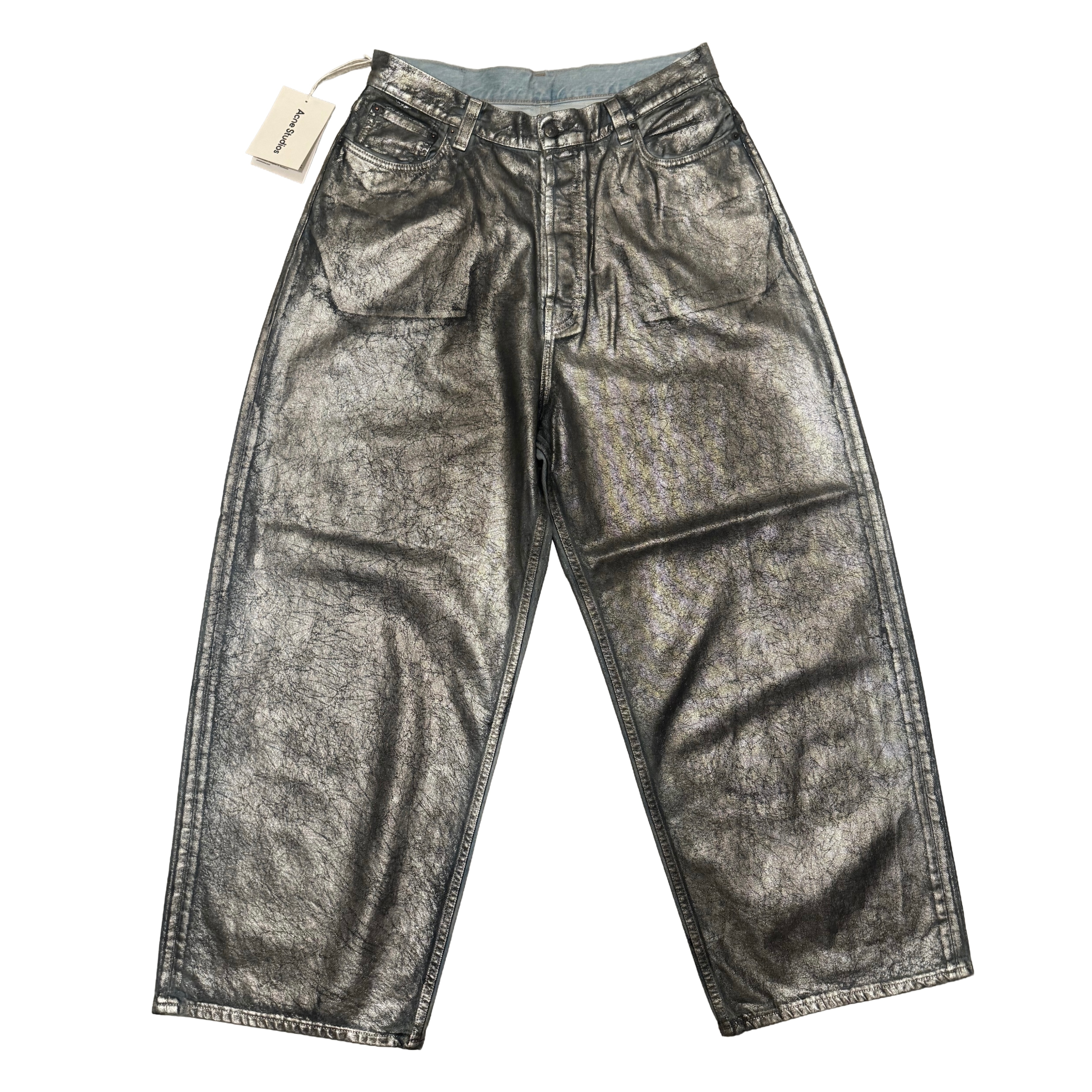 Acne Studios blue/Silver waxed denim Jeans