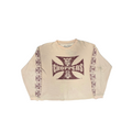 Vintage Westcoast choppers Faded Cream / Off-White thermal with Burgundy Print