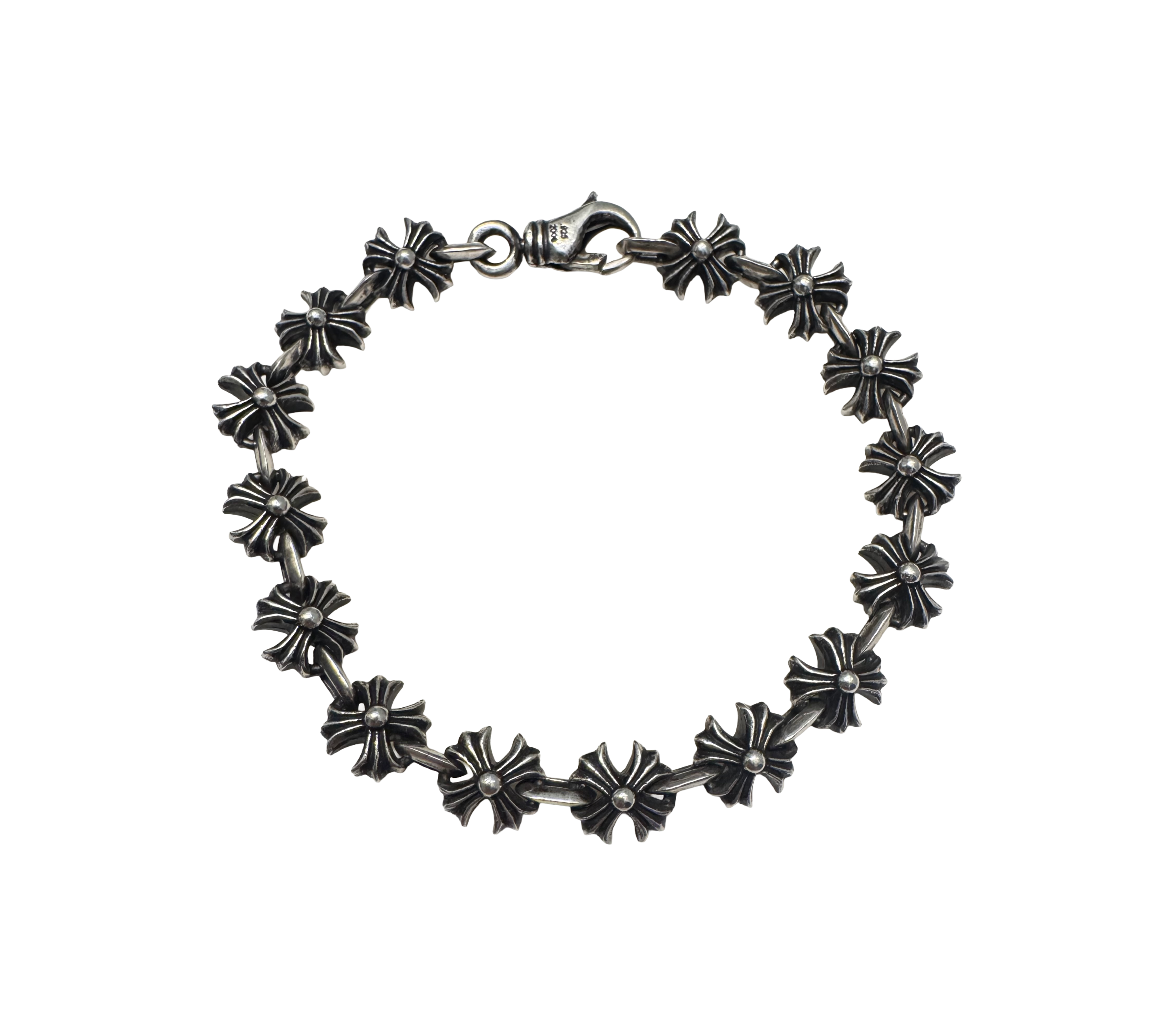 Chrome Hearts 15-Link Silver Plus Bracelet